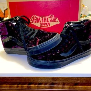 Velvet high top vans